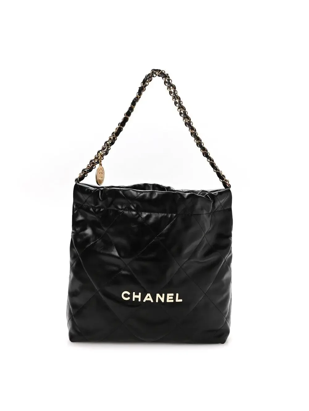 Calfskin Quilted Small Chanel 22 Black #339082C55B